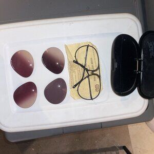 VINTAGE Porsche Carrera Sunglasses with Pop-In Lenses, Set of 2 Lenses with Case